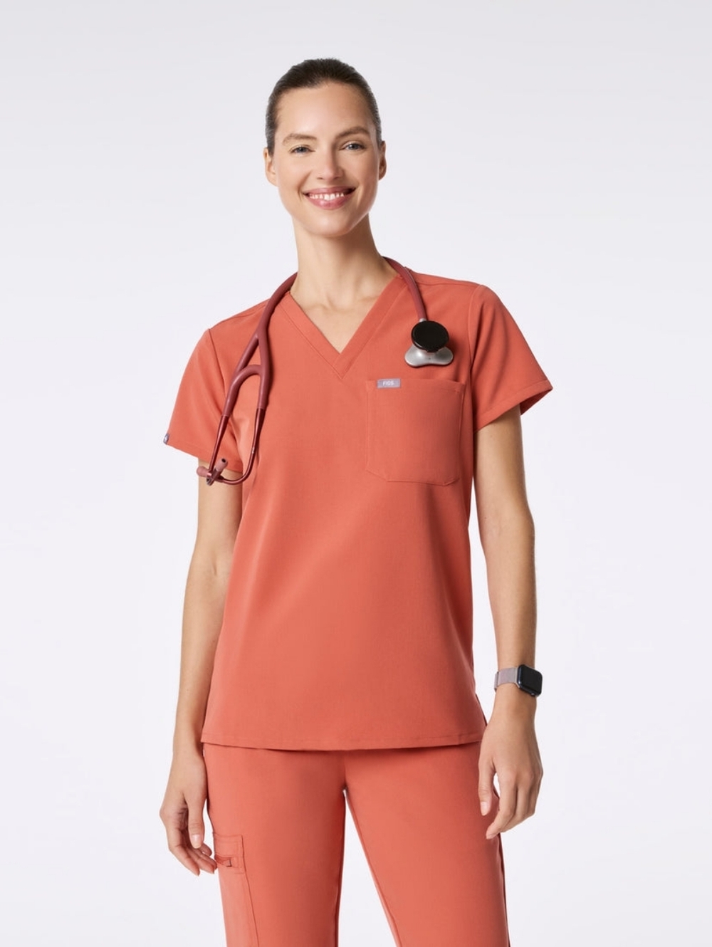 Figs Spiced Cider Catarina Scrub Top